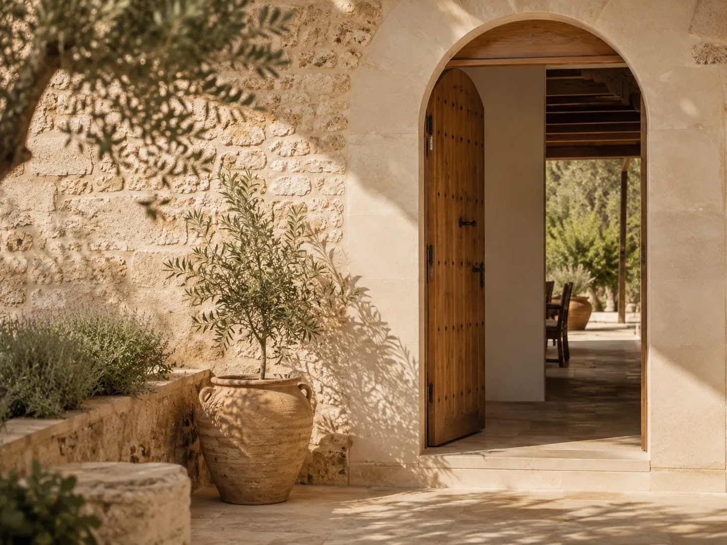 Eingang eines mediterranen Hauses auf Mallorca