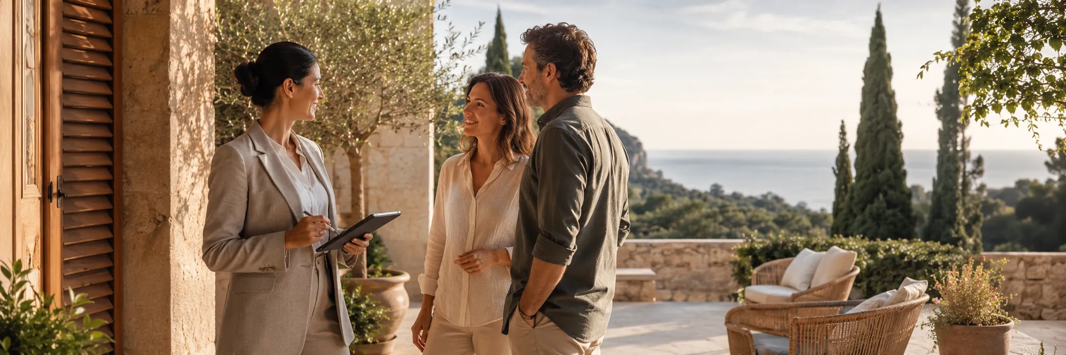 A meeting with owners at a home in Mallorca