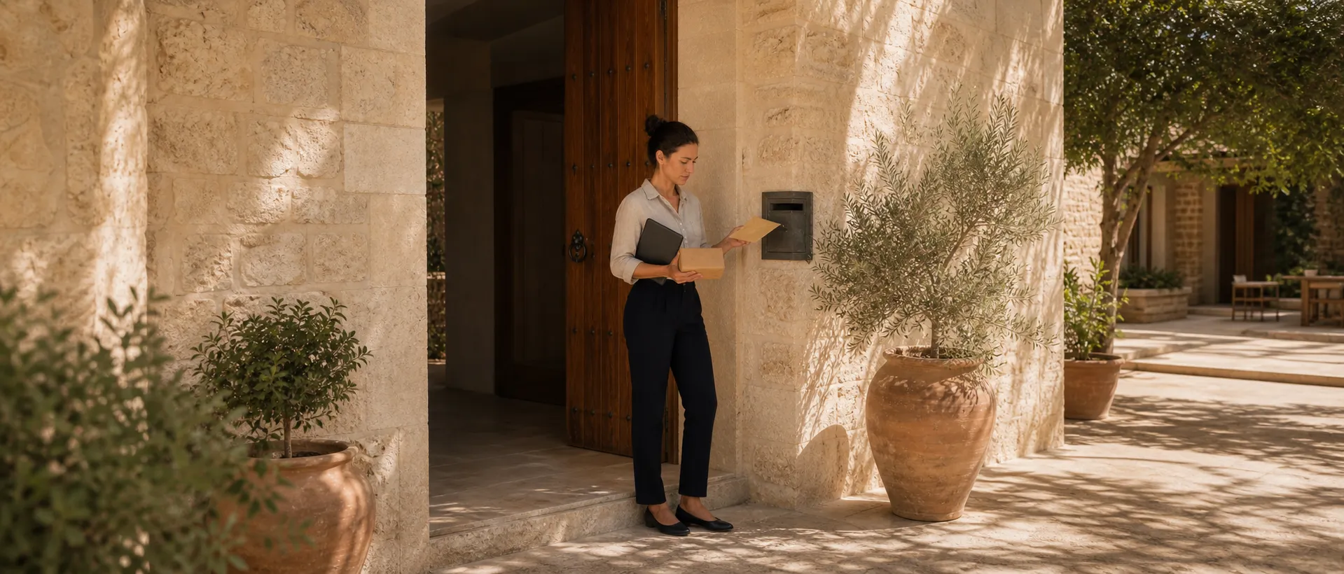 Entrance to a Mediterranean home in Mallorca